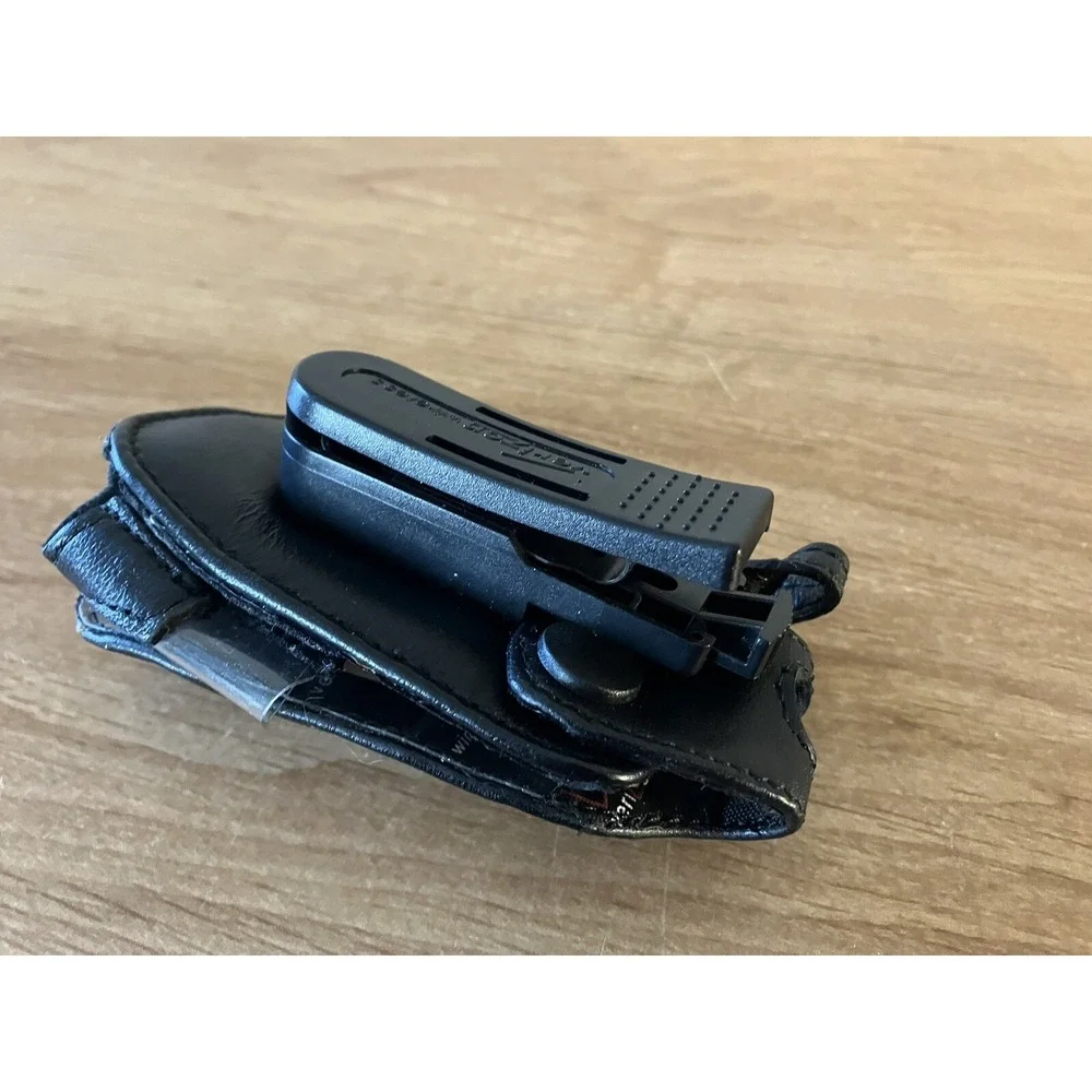 1990's Verizon Black Leather Belt Clip Holster PAGER COVER